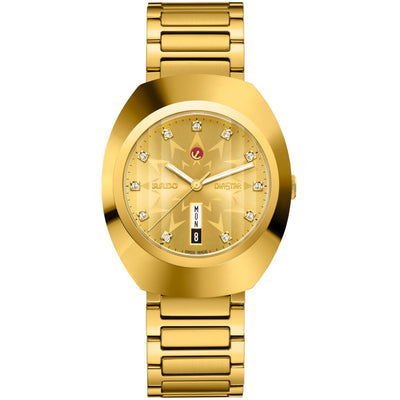 Rado DiaStar Original Automatic Yellow Dial Yellow Gold Stainless Steel Unisex Watch R12161663