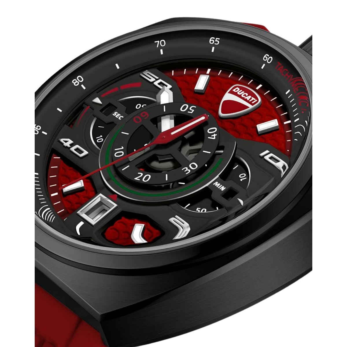 Ducati Red Dial Red Strap Men DTWGO0004105W