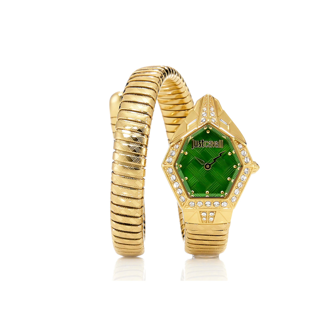 Just Cavalli Ornato snake Dark Green Women JC1L303M0035