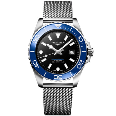 LONGINES Black lacquered polished Men Watch L37884906