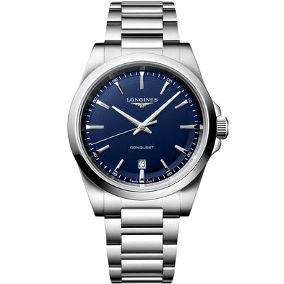 Longines Conquest Blue Sandblasted Dial 41mm Men's Watch L38604926