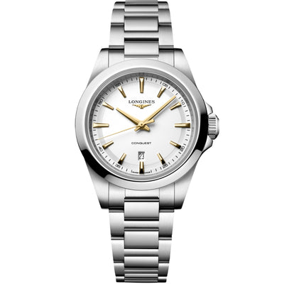 Longines Conquest White Sandblasted Dial 30mm Watch L33504126