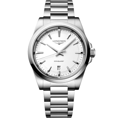 Longines Conquest White Sandblasted Dial 41mm Watch L38604126