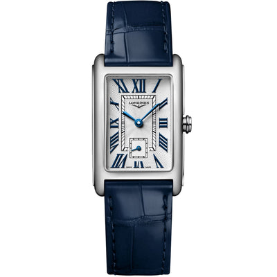 Longines Dolcevita Silver Flinqué Blue Leather Watch L55124702