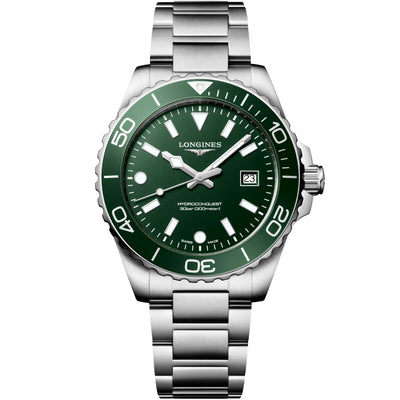 Longines HydroConquest Green Dial 42mm Quartz Men's Watch L37694066