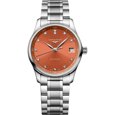LONGINES Orange sunburst Women Watch L23574086