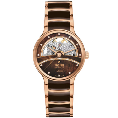 Rado Centrix Open Balance Wheel Brown Diamond Women's Watch R30029942