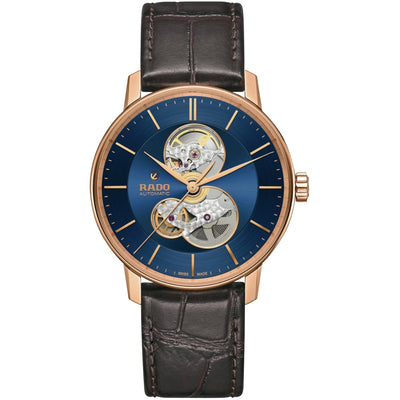 Rado Coupole Open Balance Wheel Blue Dial Men's Watch R22895215