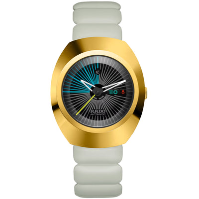Rado DiaStar Original Automatic Black Dial Yellow Gold PVD Watch R12165155