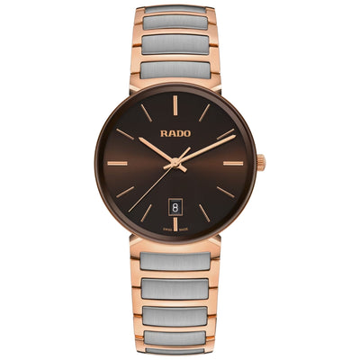 Rado Florence Quartz 38mm Brown Dial Steel & Rose Gold Watch R48918303