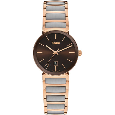 Rado Florence Quartz Brown Dial Steel & Rose Gold Women's Watch R48919303