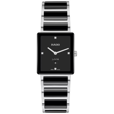 Rado Integral Quartz Black Diamond Dial Square Women's Watch R20253712
