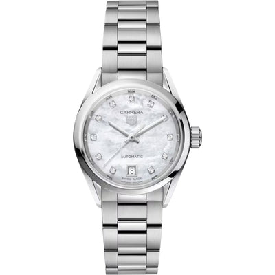 TAG Heuer White Dial Automatic Women Watch 29 mm WBN2412.BA0621