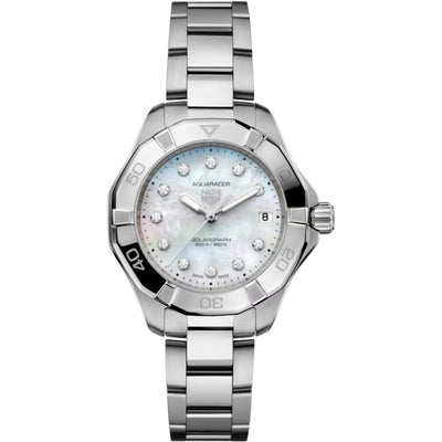TAG Heuer White Dial Solar Women Watch 34 mm WBP1313.BA0005