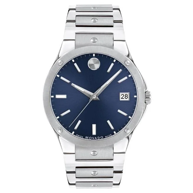 Movado SE Date Analog Dial Color Blue Men Watch- 607513