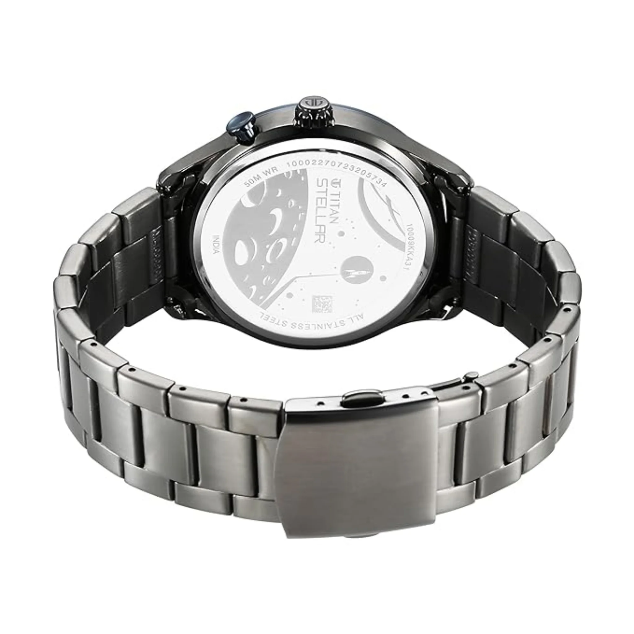 Titan 10009KM01 male Blue Round Watch