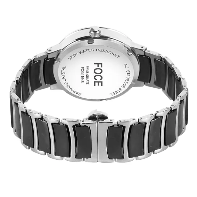 FOCE Multifunction Grey Dial Metal Belt Watch For Men-FC 11648GGR3