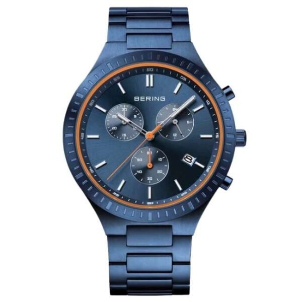 Bering Round Chronograph Blue Dial Men Watch- 11743-797