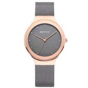 Bering Round Analog Grey Dial Women Watch- 12934-369