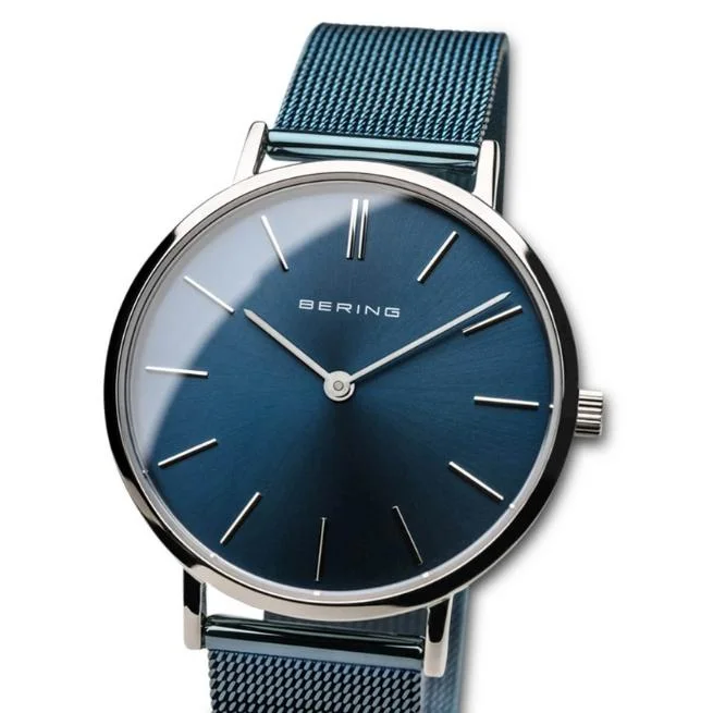 Bering Round Analog Blue Dial Women Watch- 14134-308