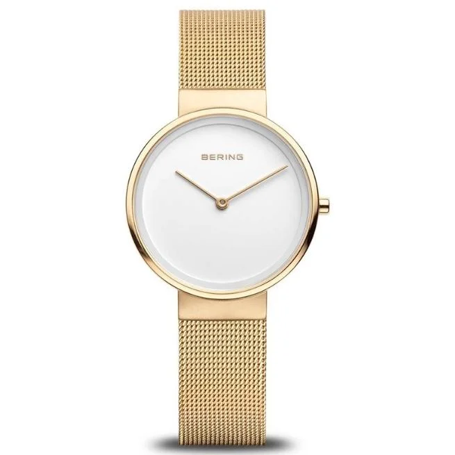 Bering Round Analog White Dial Women Watch- 14531-334