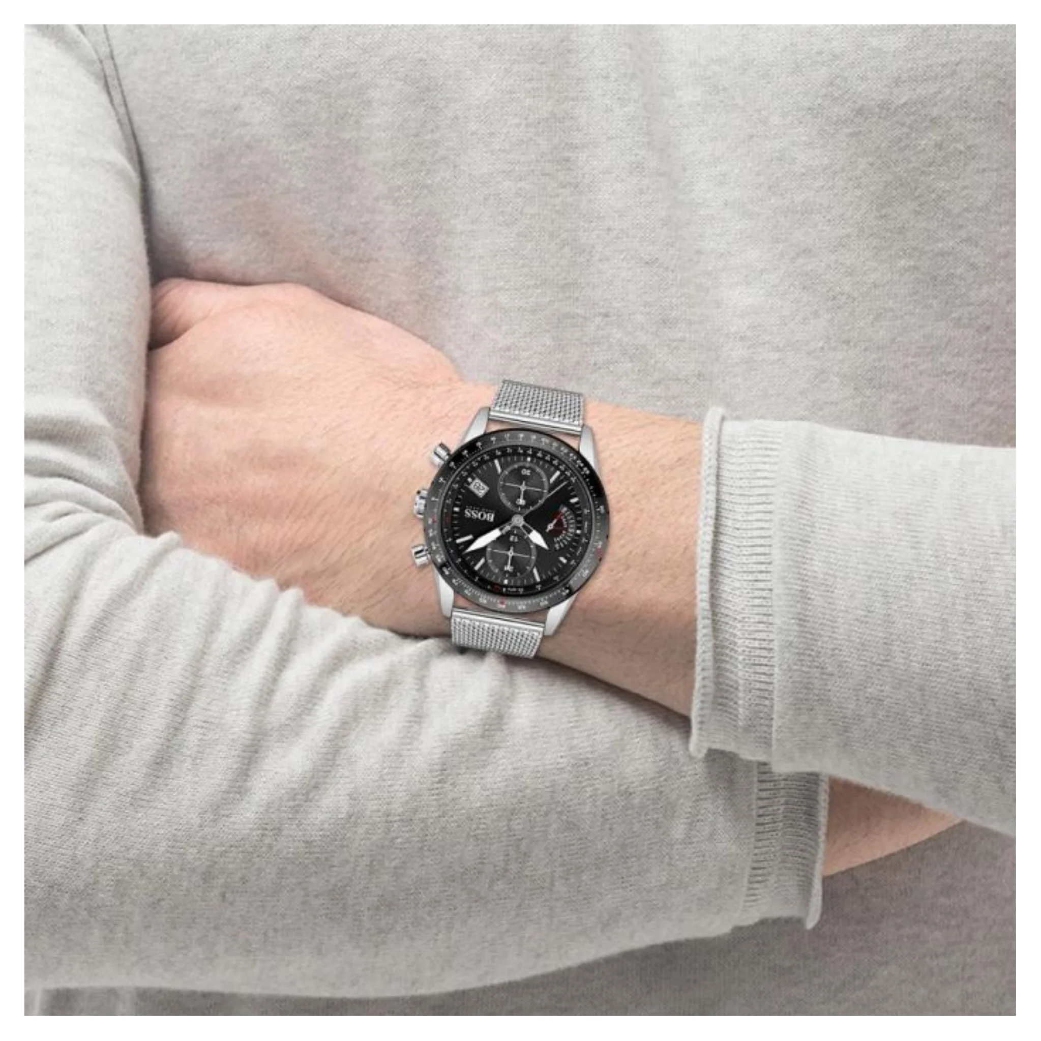 Boss Men Mineral Glass Watch-1513886