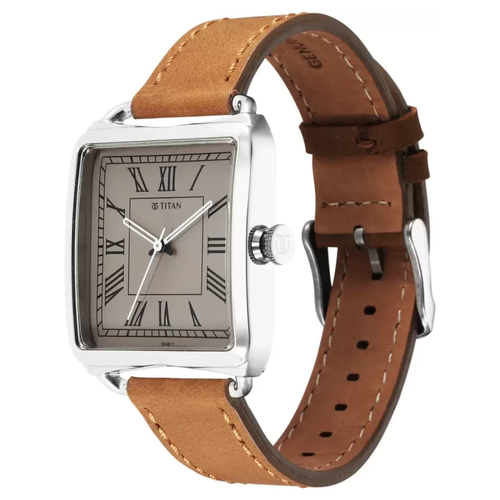 Titan 1676SL02 male White Square Watch