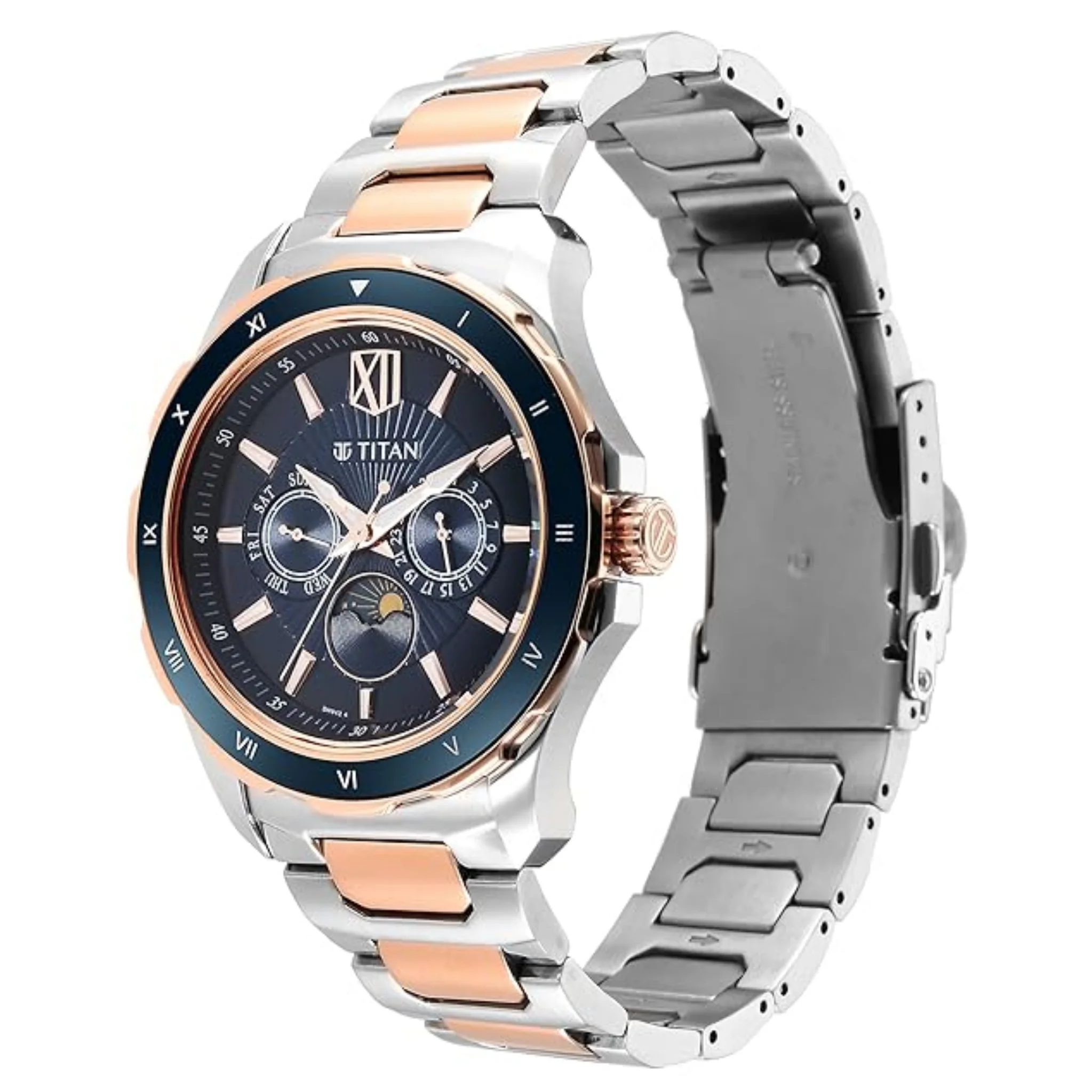 Titan 1688KM06 male Blue Round Watch