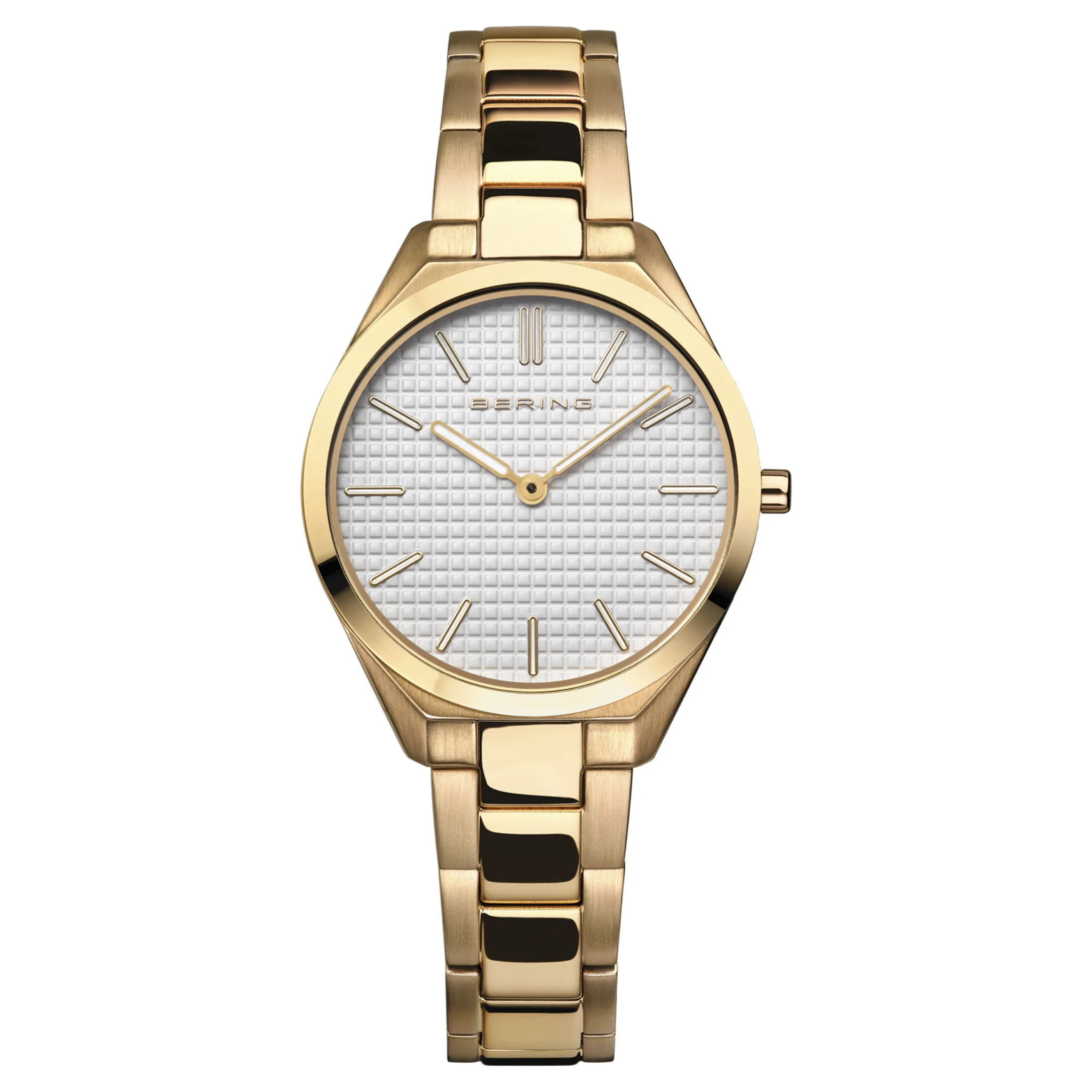 Bering Ultra Slim Gold Analogue Women Watch- 17231-734