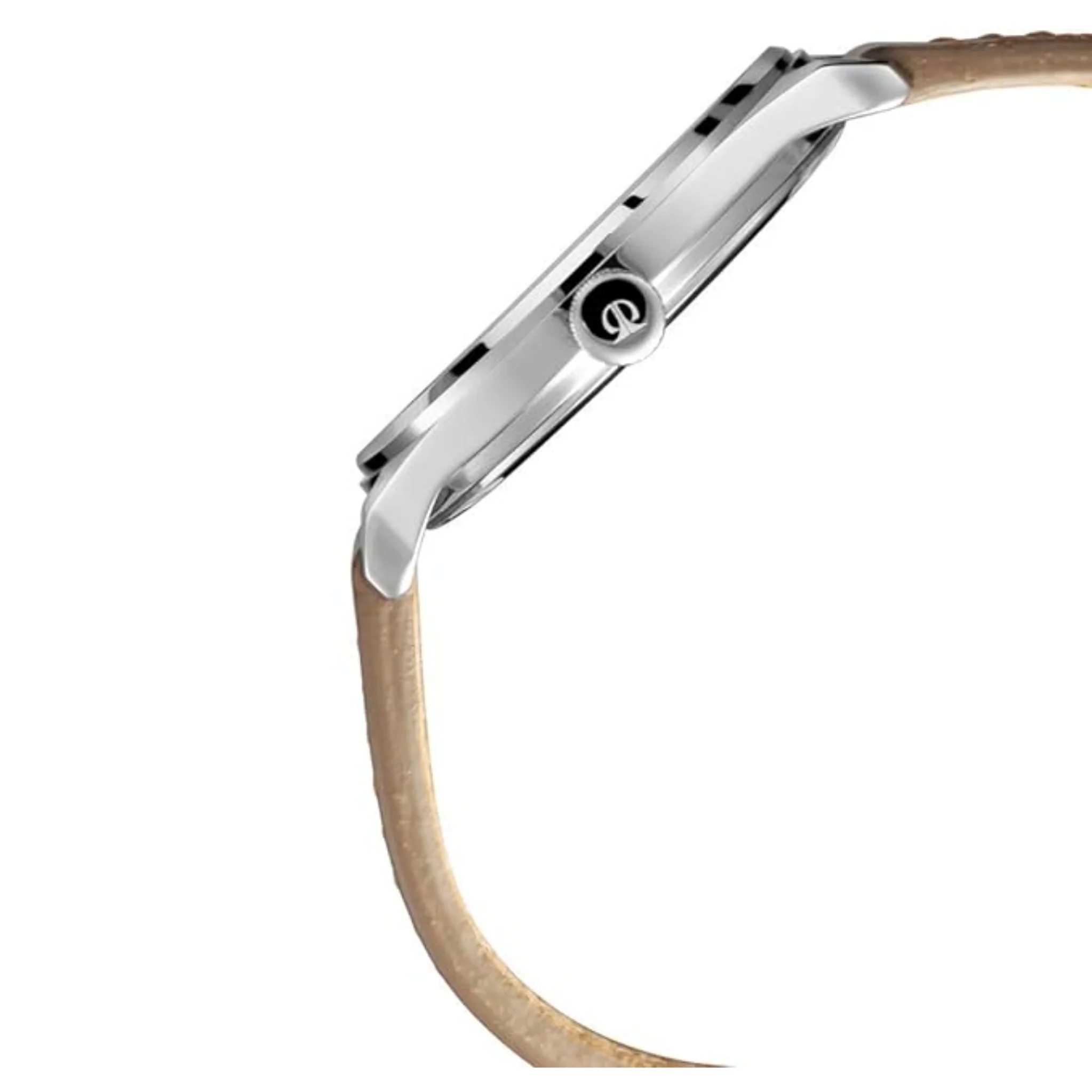 Titan Men Leather White Round