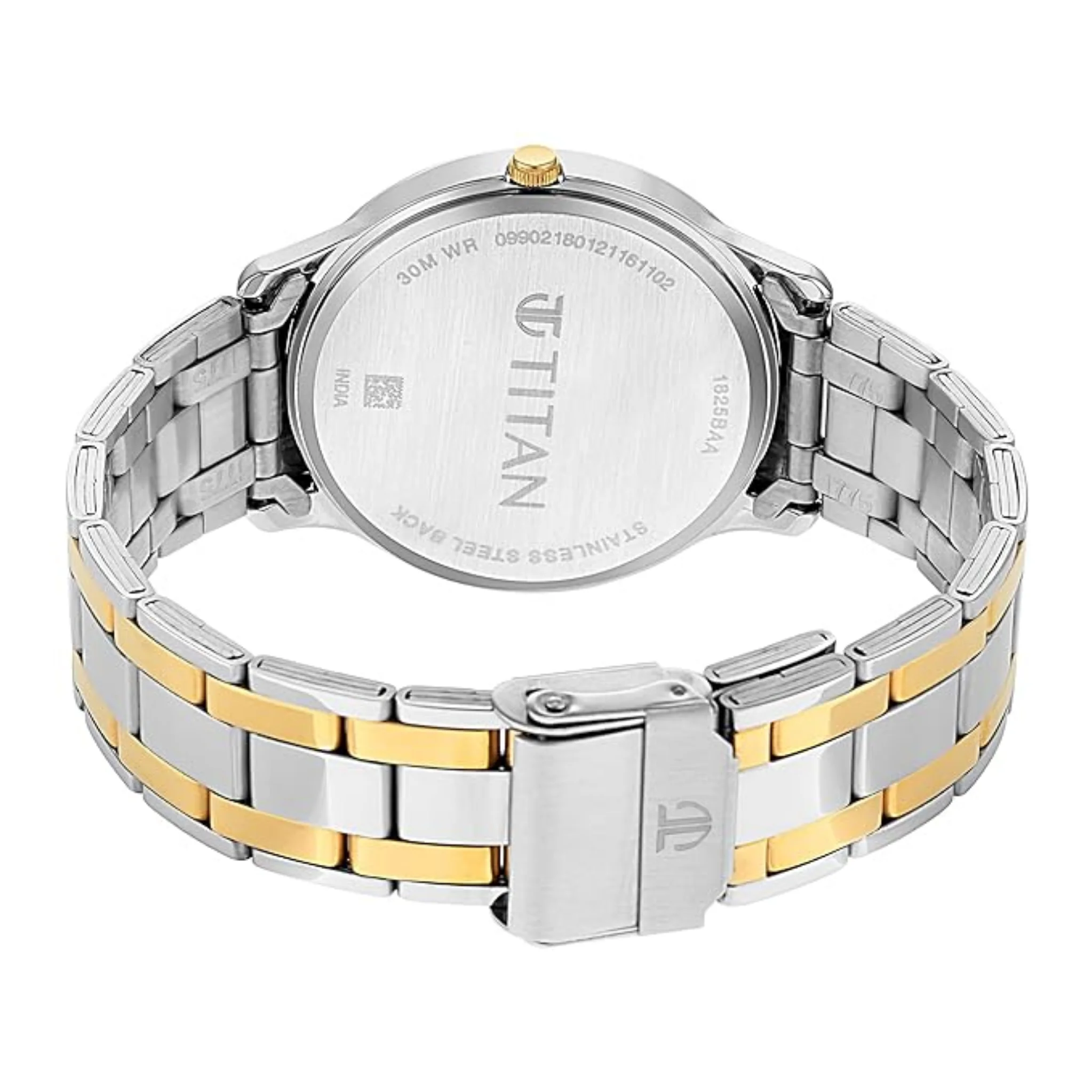 Titan Men Stainless Steel Brown Round - 1825BM01