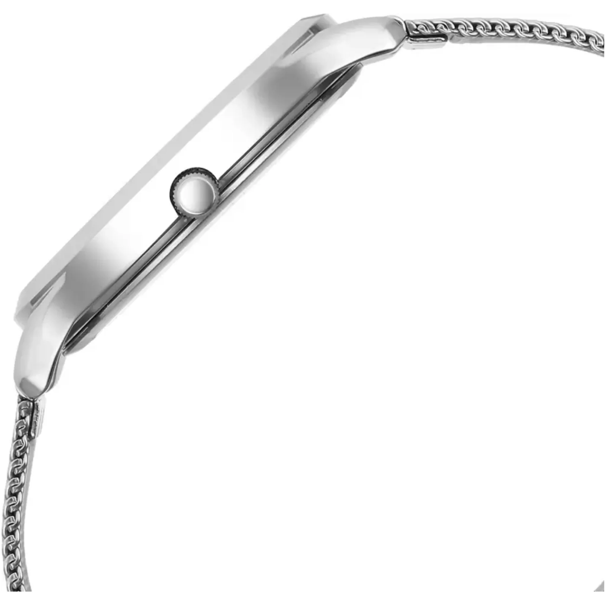 Titan Men Stainless Steel Silver Round - 1825SM09