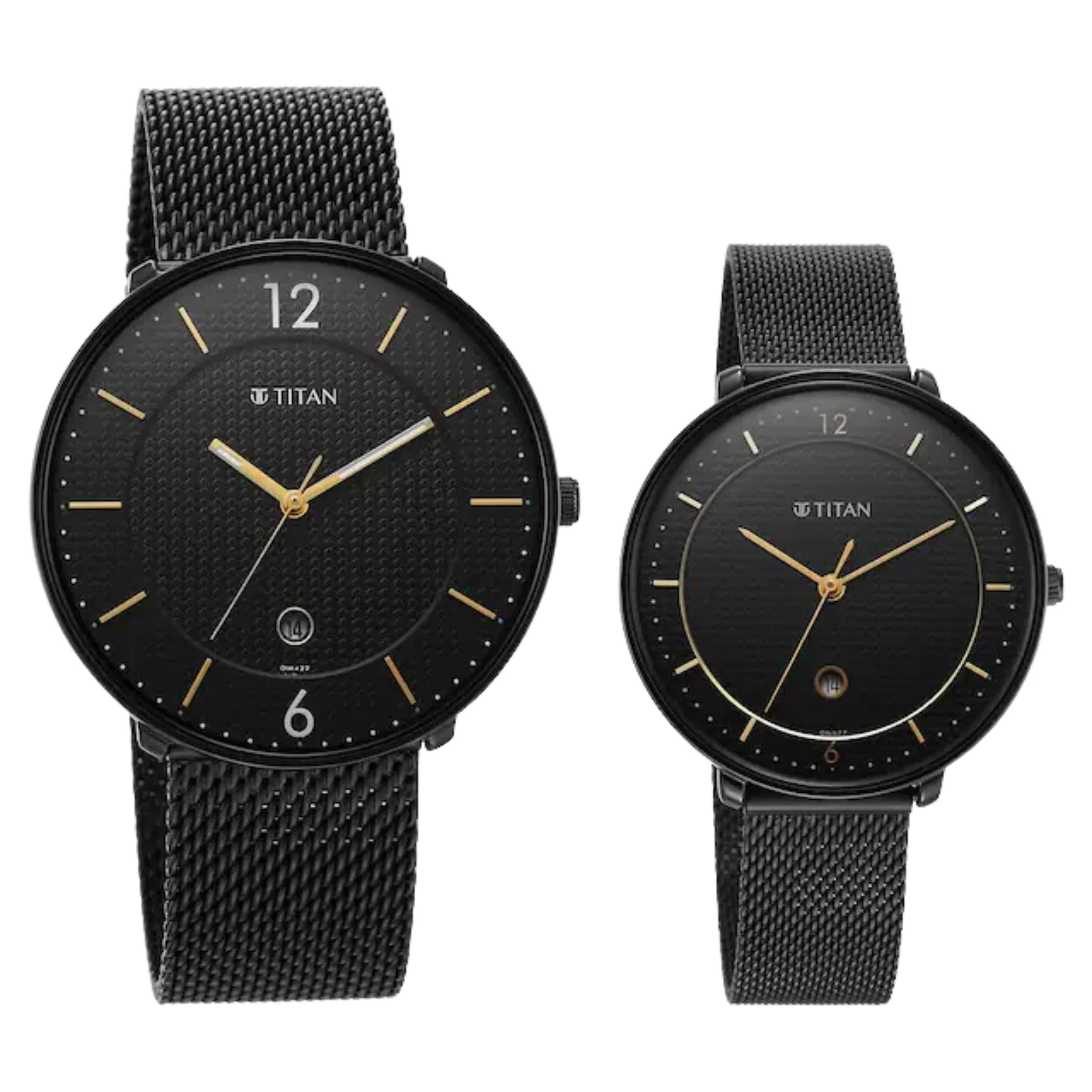 Titan Bandhan Black Dial Watch For Couple-18492651NM01P