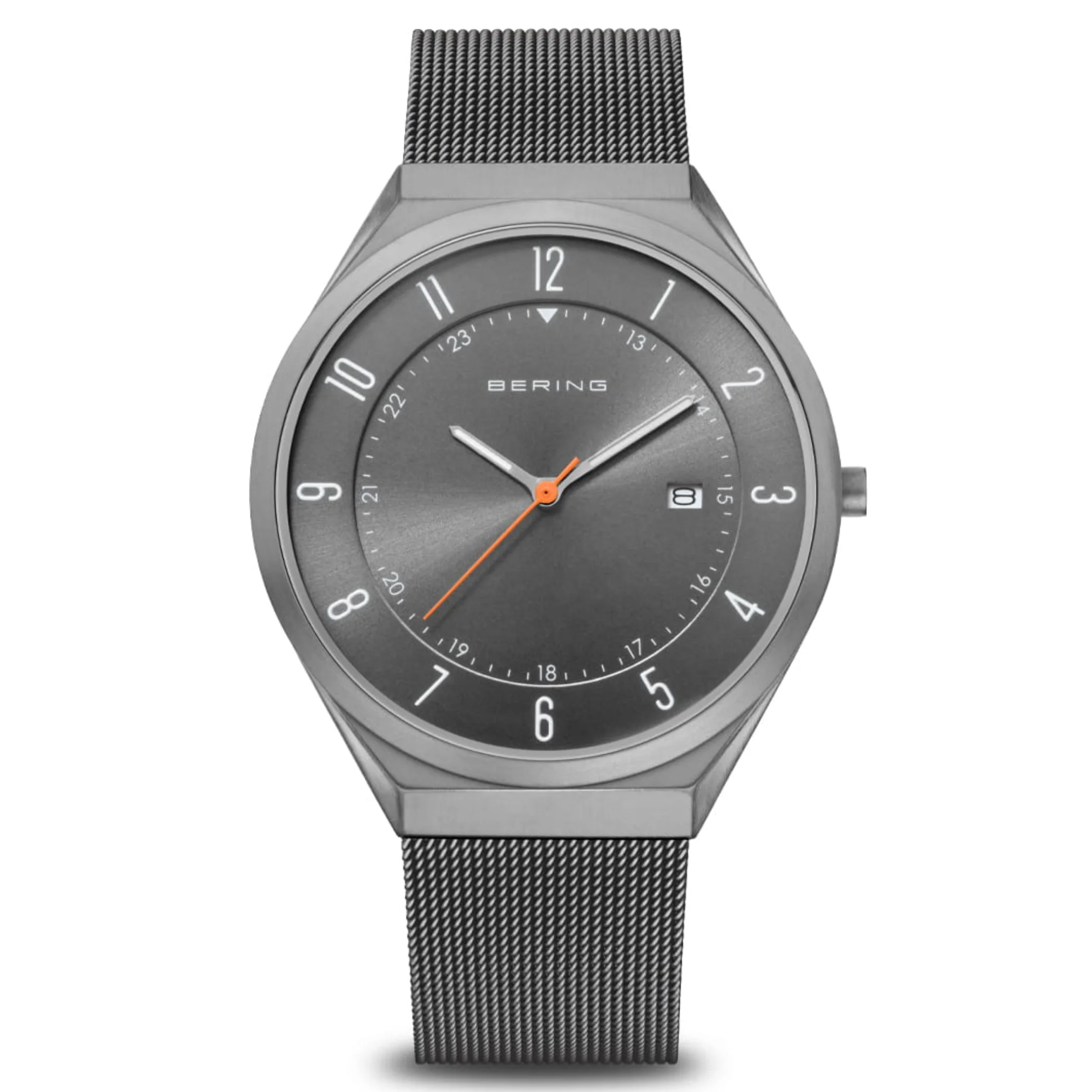 Bering Ultra Slim Grey Analogue Men Watch- 18740-377