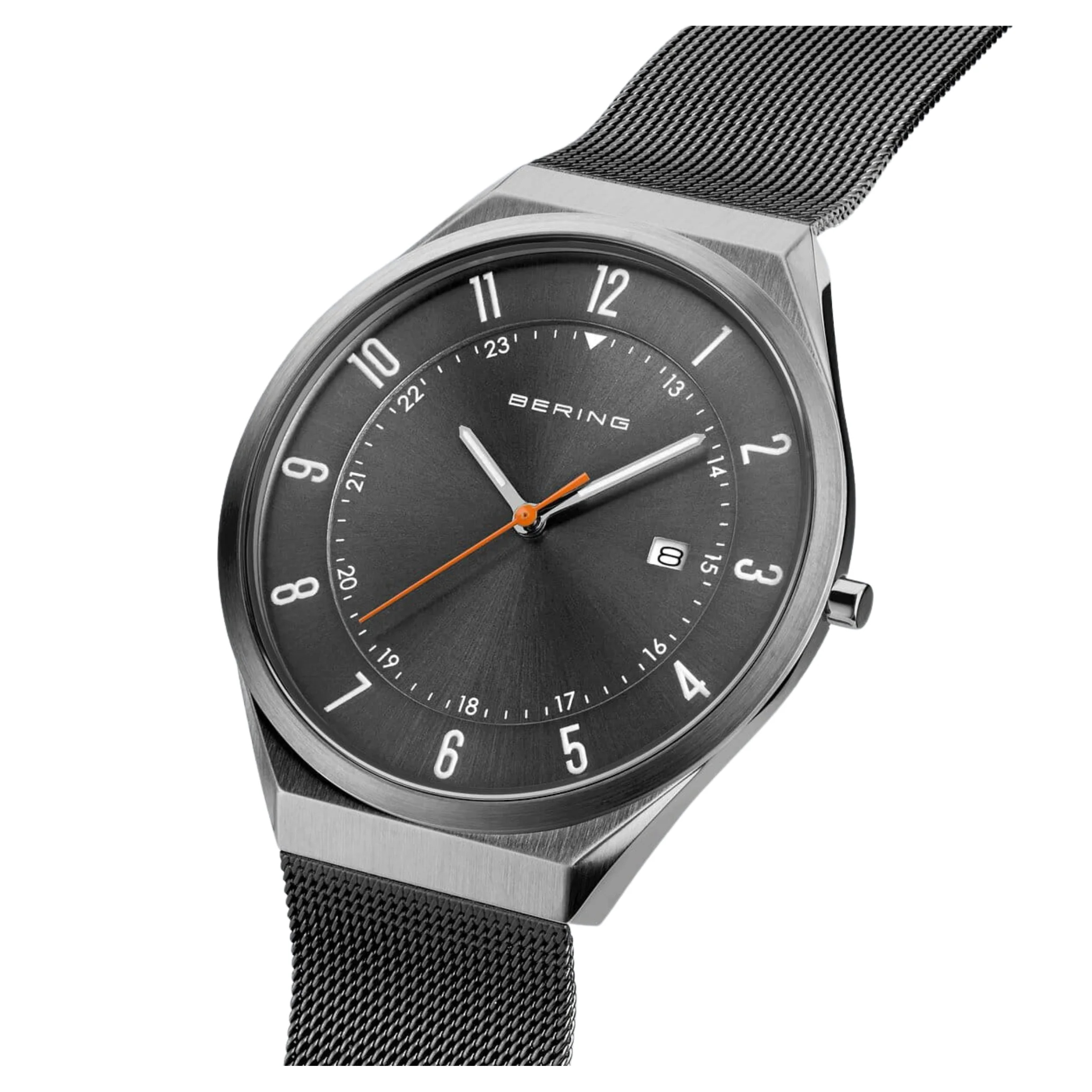 Bering Ultra Slim Grey Analogue Men Watch- 18740-377