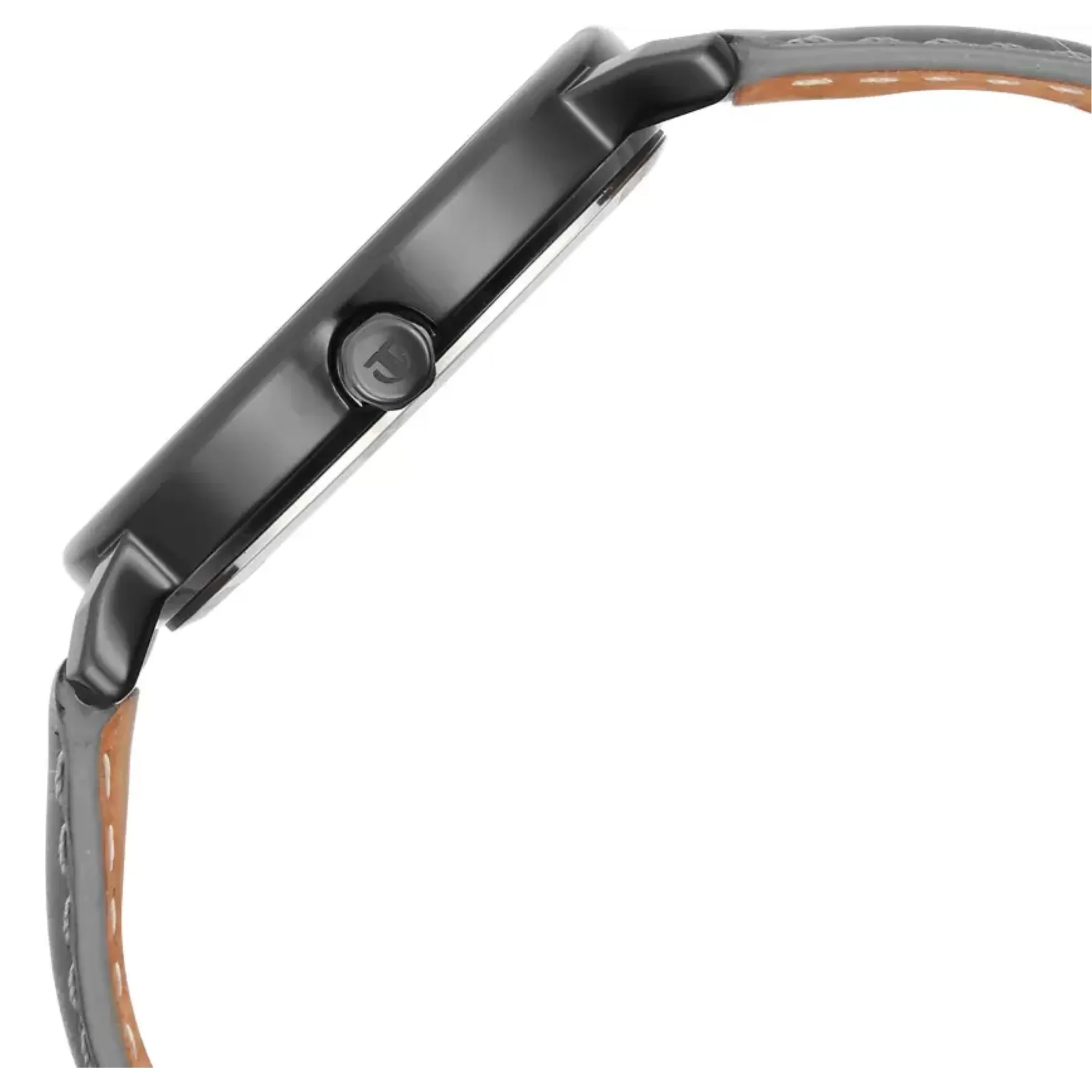 Titan Men Leather Anthracite Round - 1884NL01