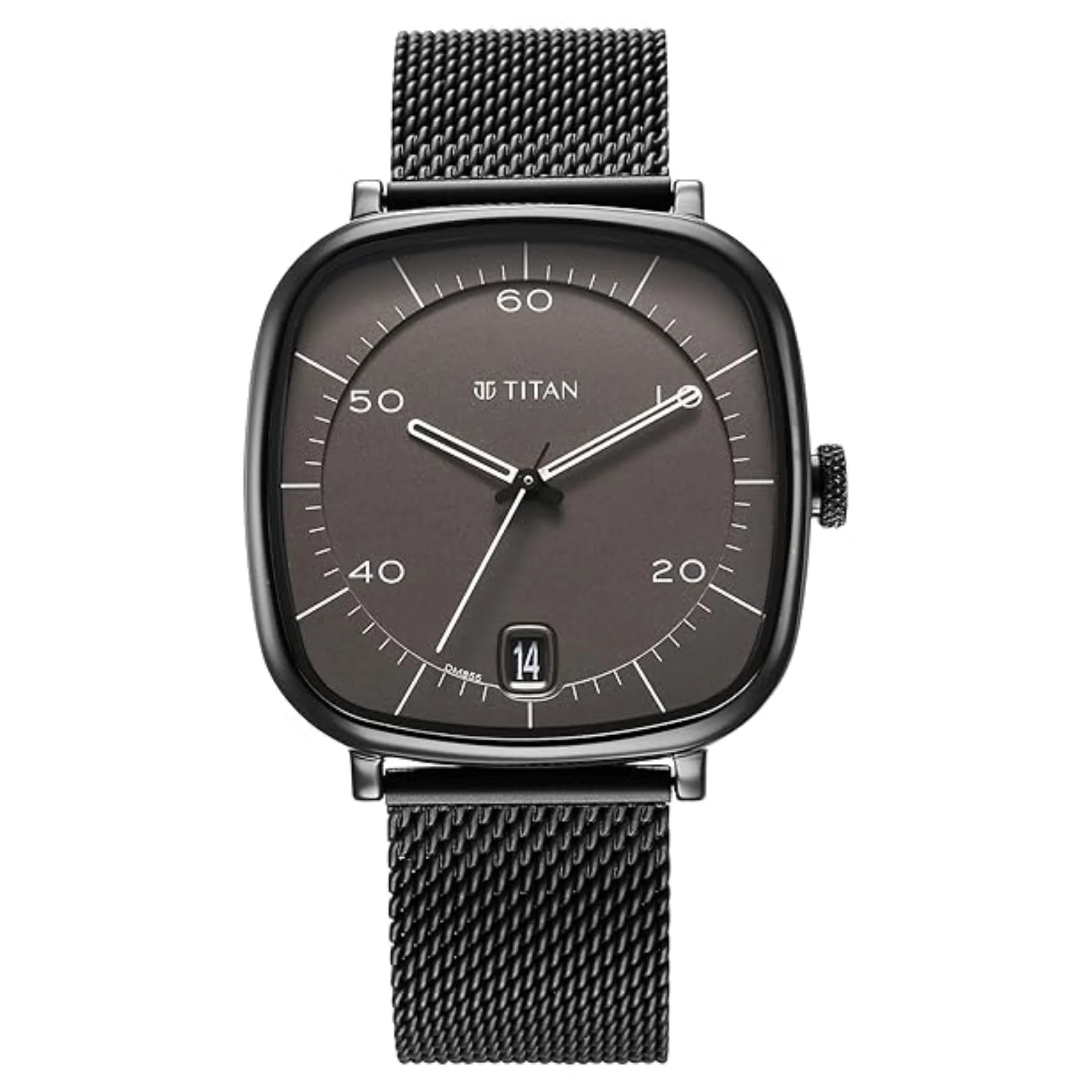 Titan Men Stainless Steel Anthracite SQUARE 1885NM01