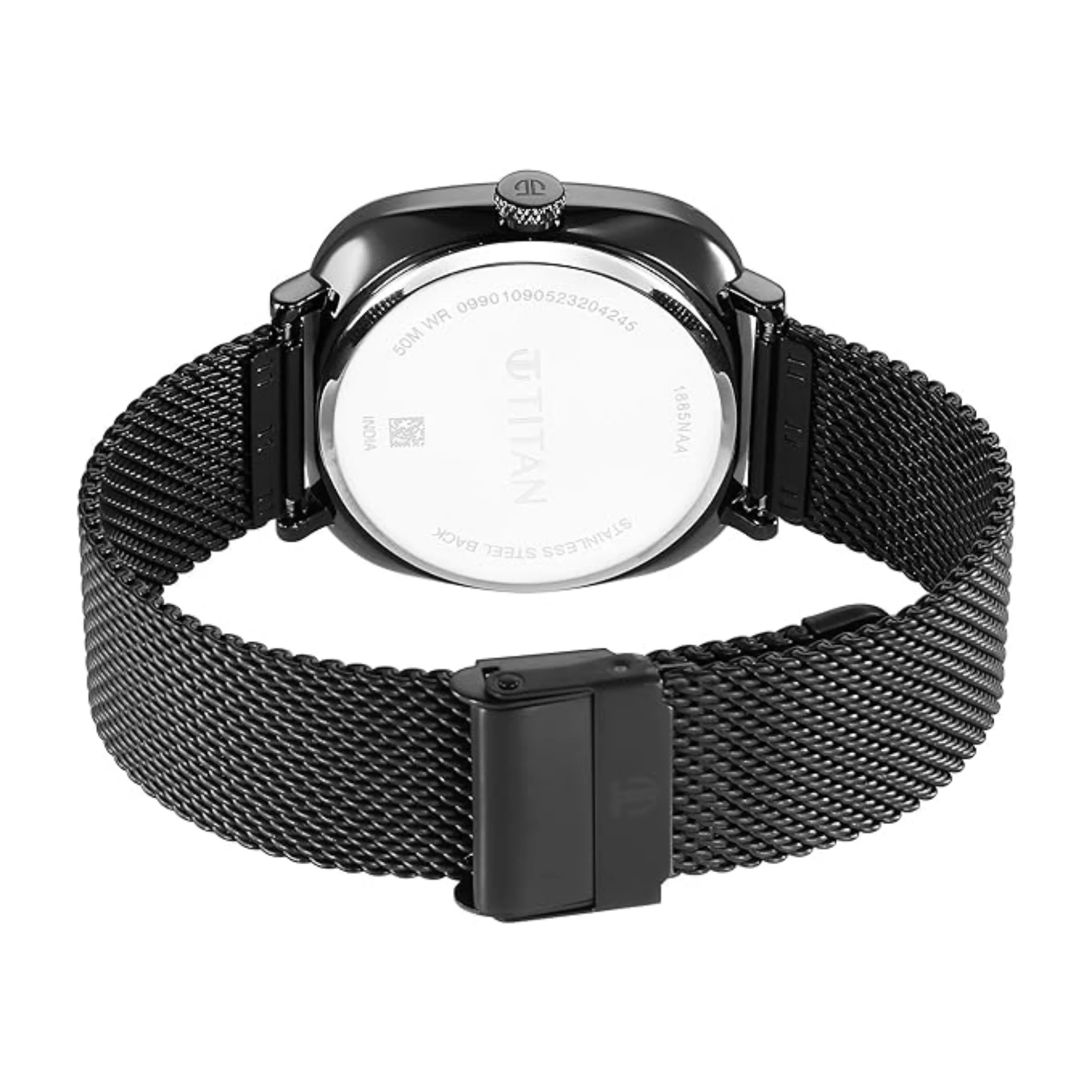 Titan Men Stainless Steel Anthracite SQUARE 1885NM01
