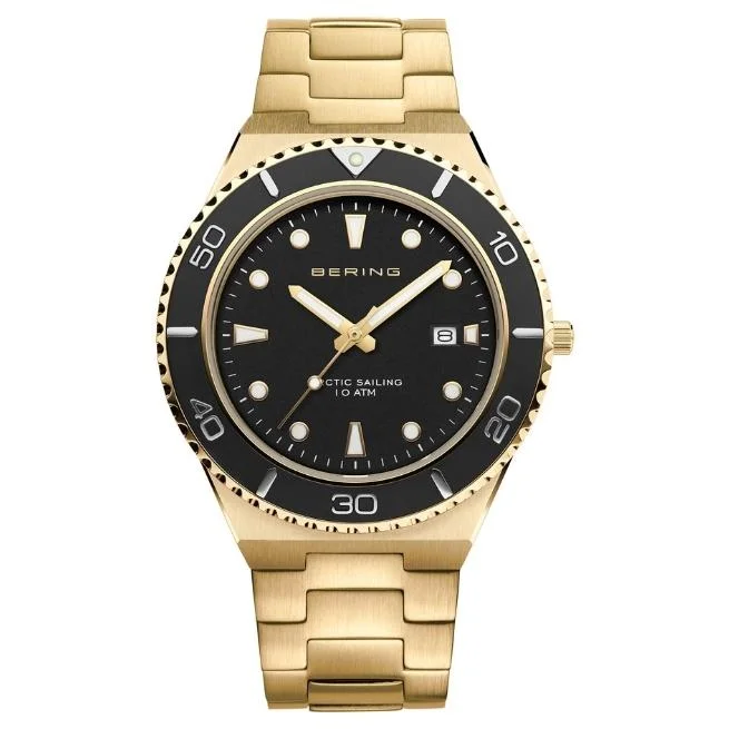 Bering Round Analog Black Dial Men Watch 18940-732