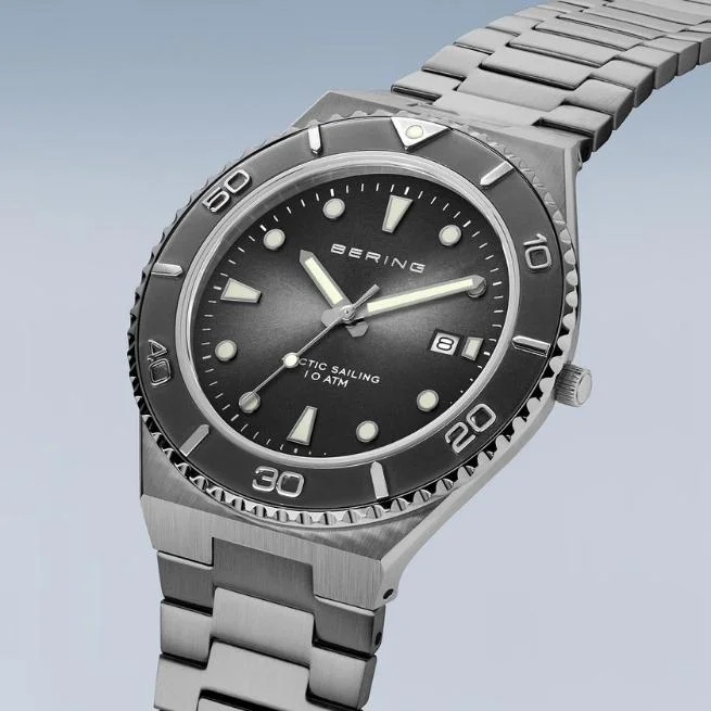 Bering Round Analog Grey Dial Men Watch- 18940-777