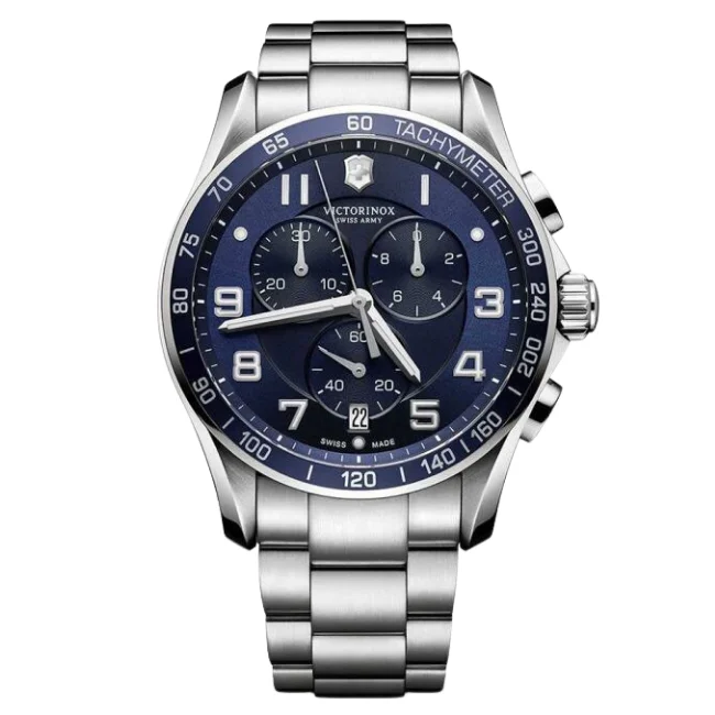 Victorinox Stainless Steel Navy Round Watch 241652