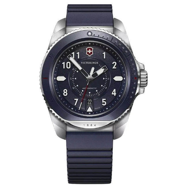 Victorinox Stainless Steel Blue Round Watch 241975