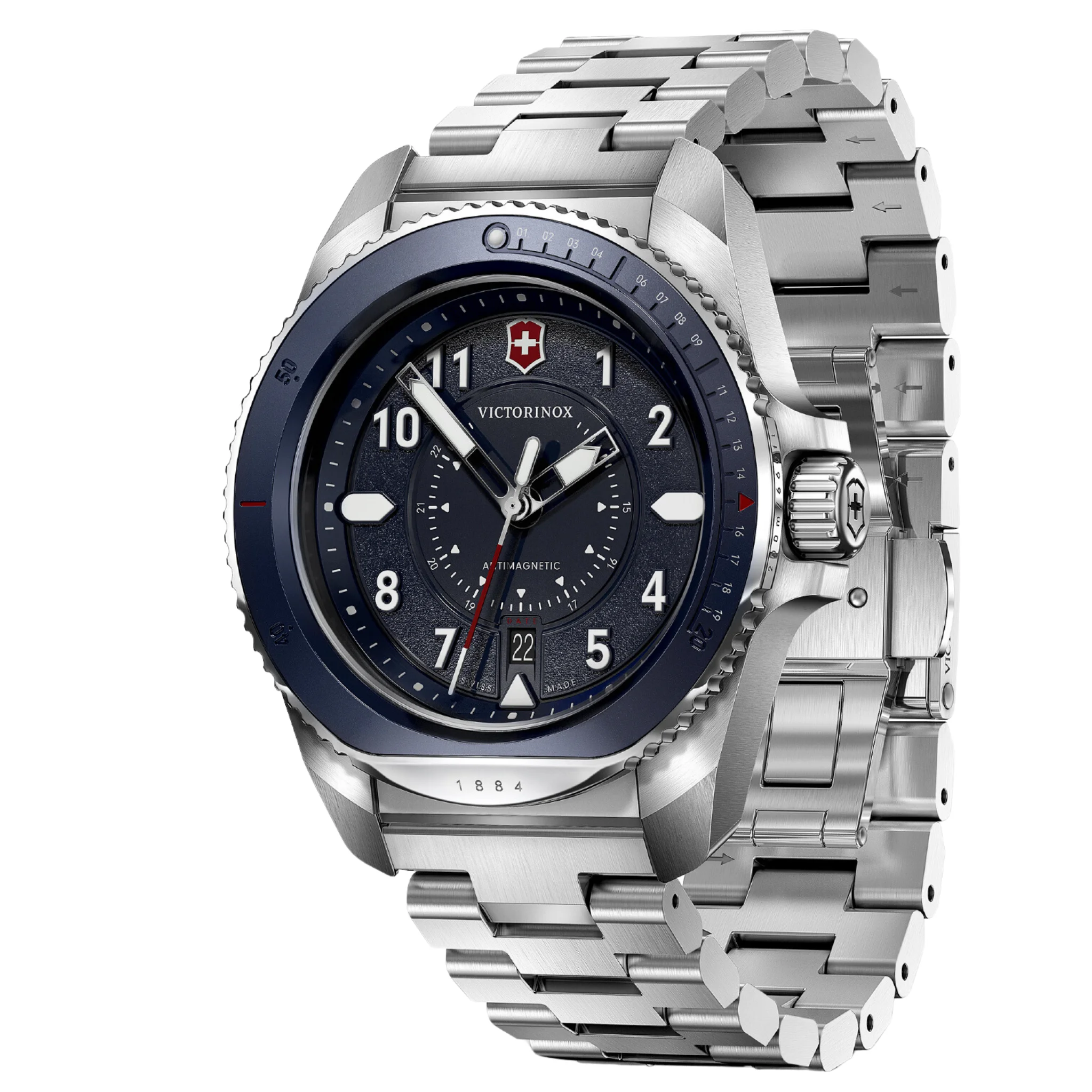 Victorinox Journey 1884 Quartz Blue Dial Watch Wrist Watch For Men-241978