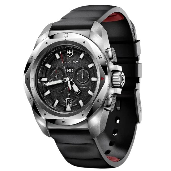 Victorinox Stainless Steel Black Round Watch 241983