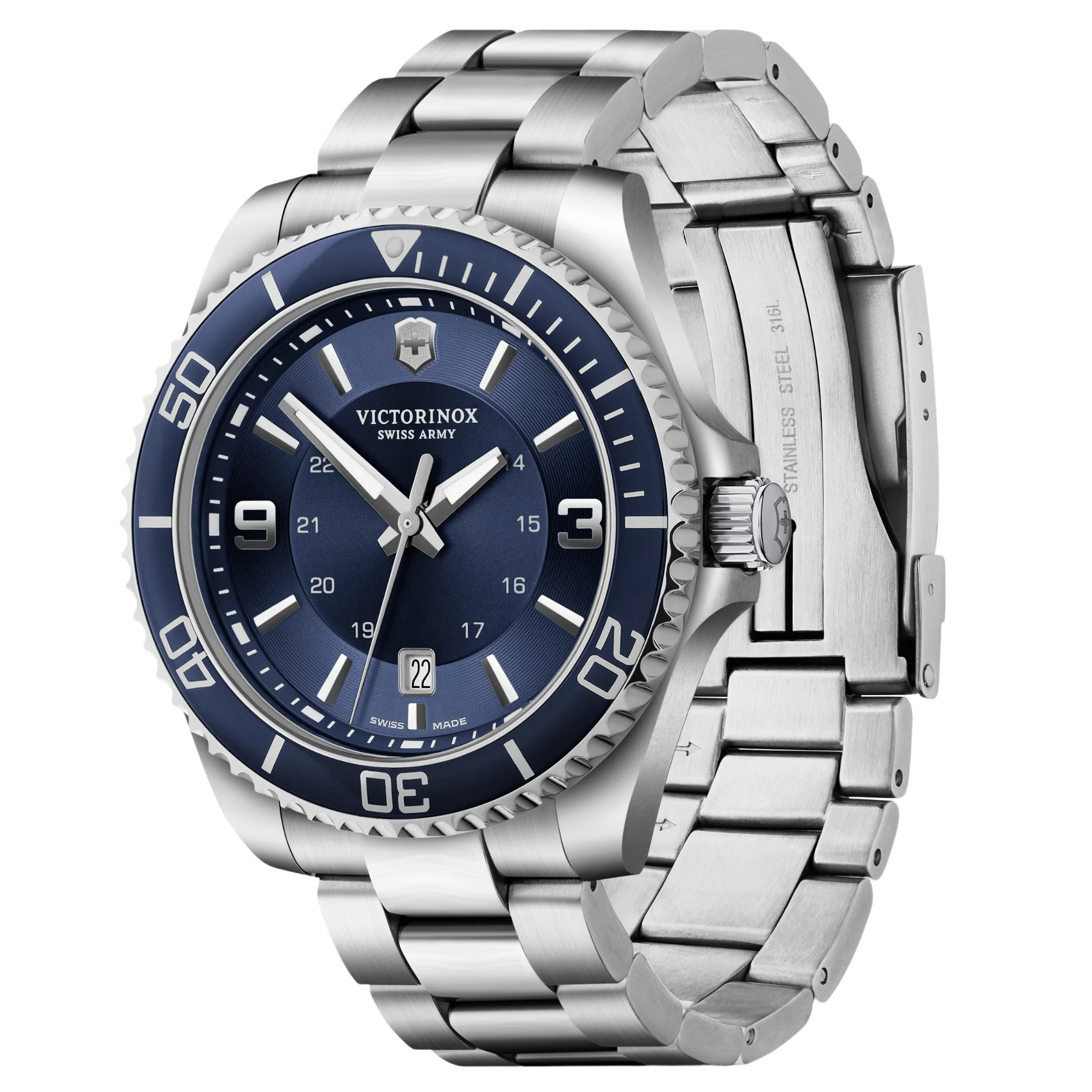 Victorinox Maverick Gs Large Blue Bezel & Dial Bracelet -242007