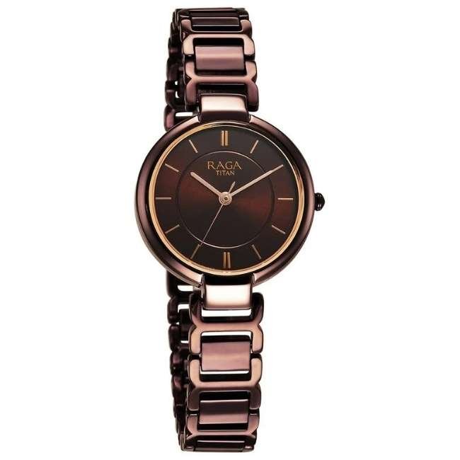 Titan Raga Brown Watch 2608QM02