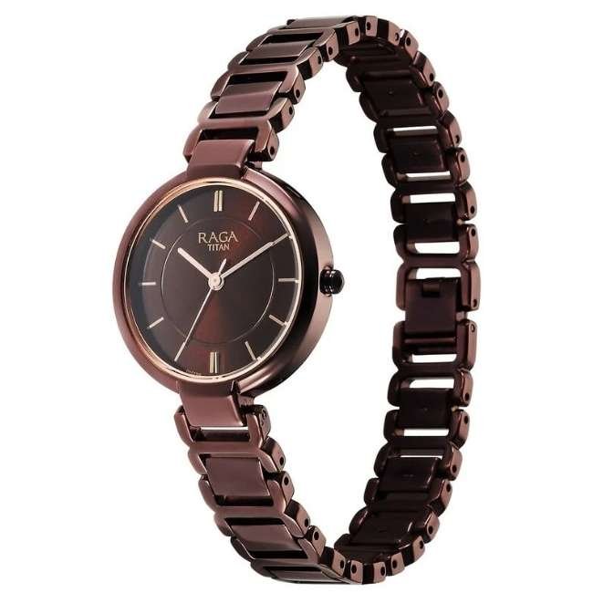 Titan Raga Brown Watch 2608QM02