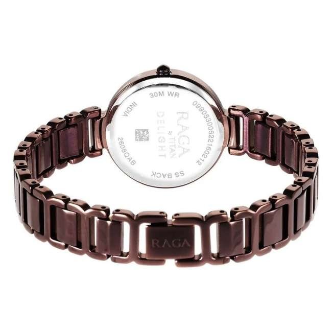 Titan Raga Brown Watch 2608QM02