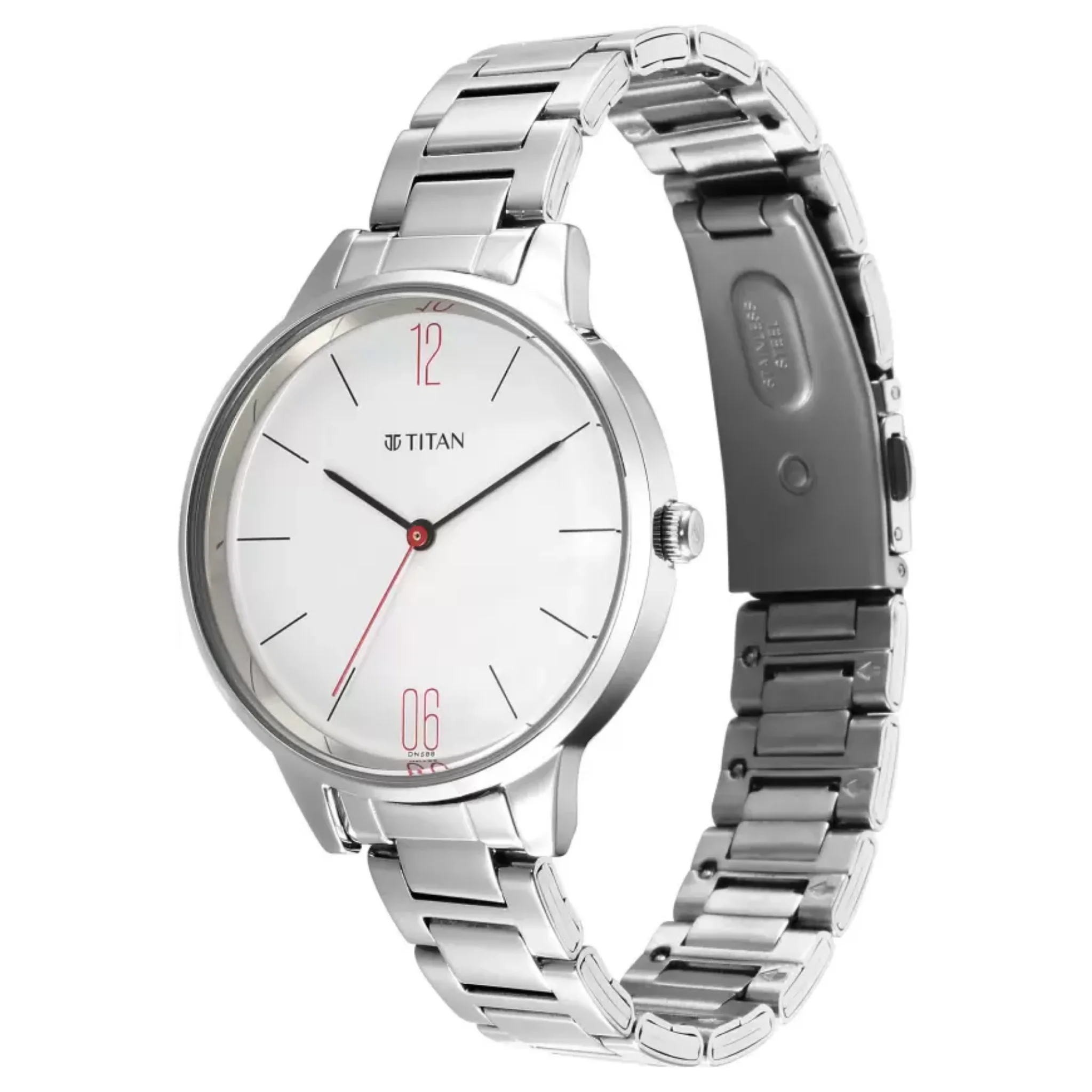 Titan Women Stainless Steel Black Round - 2648SM09