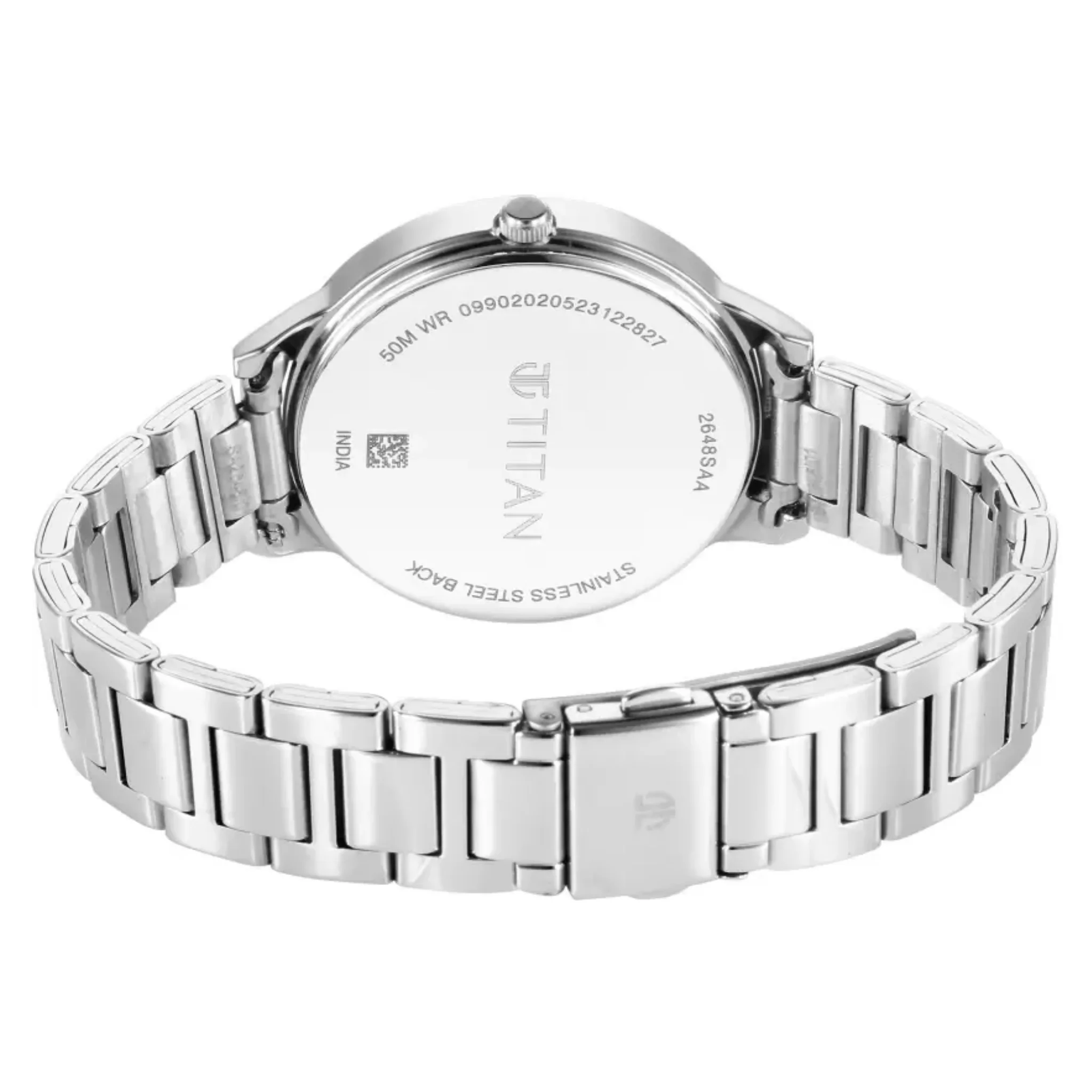 Titan Women Stainless Steel Black Round - 2648SM09
